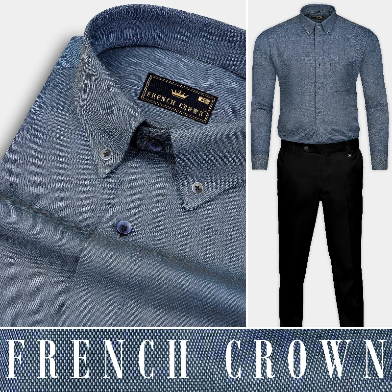 Cozy Aesthetic Mist Gray Heavyweight Royal Oxford Shirt