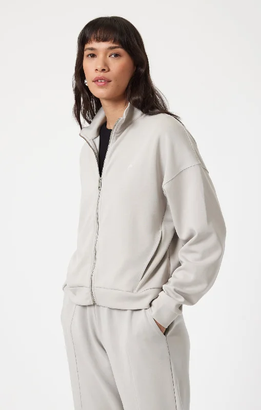 Polished Style FULL ZIP JACKET IN GRAY VIOLET