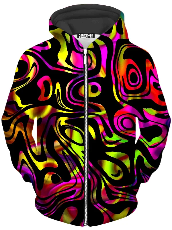 Elegant Simplicity Color Evolution Unisex Zip-Up Hoodie