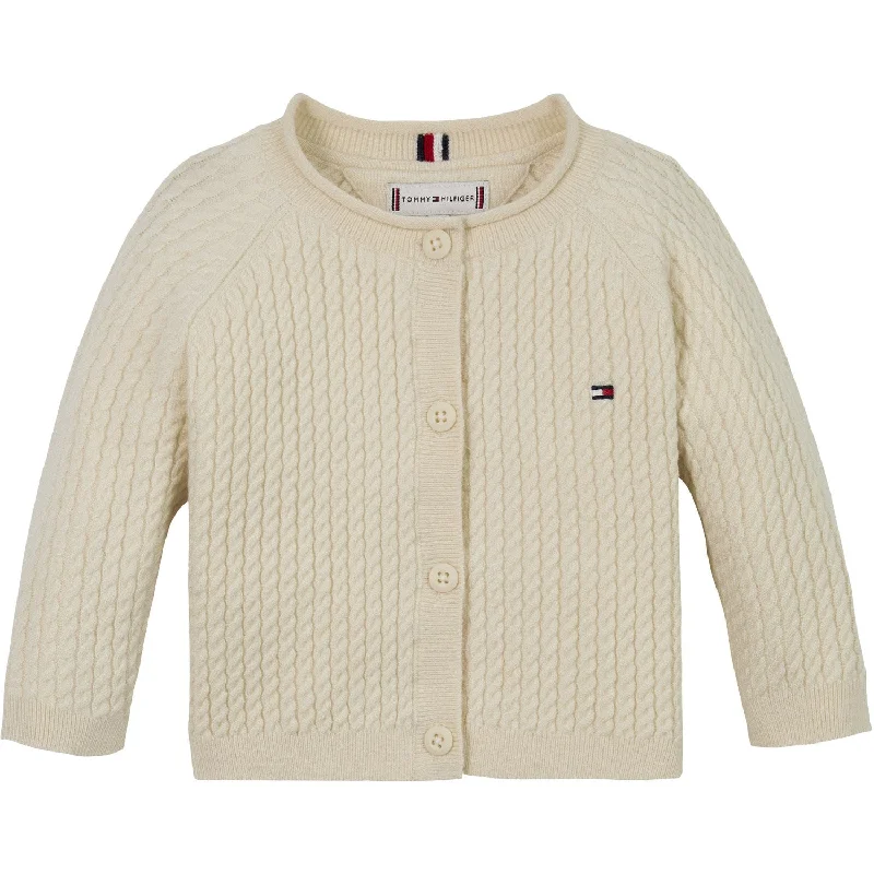 Preppy Look Tommy Hilfiger Calico Cable Cardigan