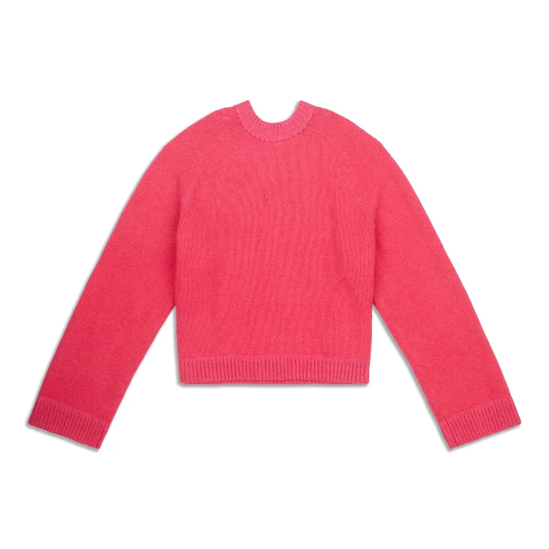 Brushed Cotton Merino Blend Crewneck - Resale