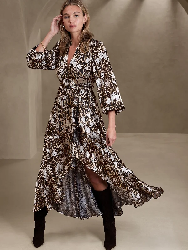 Fiori Ruffle Wrap Dress