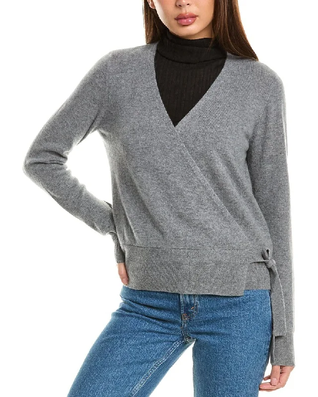 InCashmere Tie-Side Cashmere Cardigan