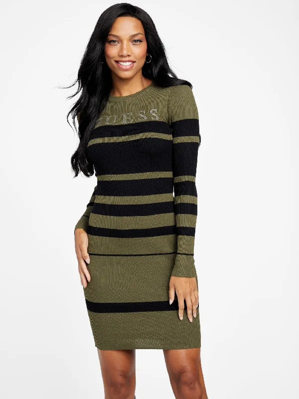 Luna Sweater Striped Dress