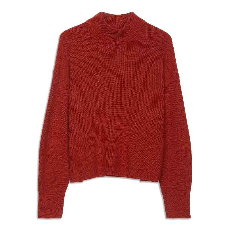 Merino Wool-Blend Ribbed Turtleneck Sweater - Resale