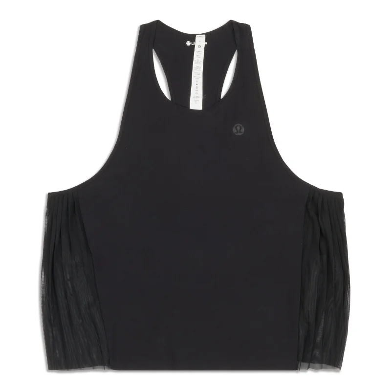 Side Pleats Tennis Tank Top - Resale