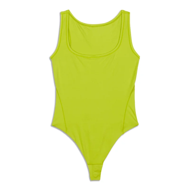 Wundermost Ultra-Soft Square-Neck Sleeveless Bodysuit - Resale