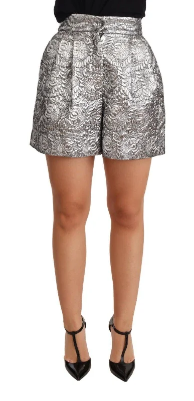 Dolce & Gabbana Chic Floral Brocade High Waist Mini Women's Shorts