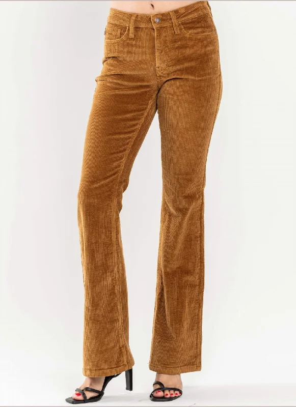 Fall Fun Corduroy Bootcut Jeans In Camel