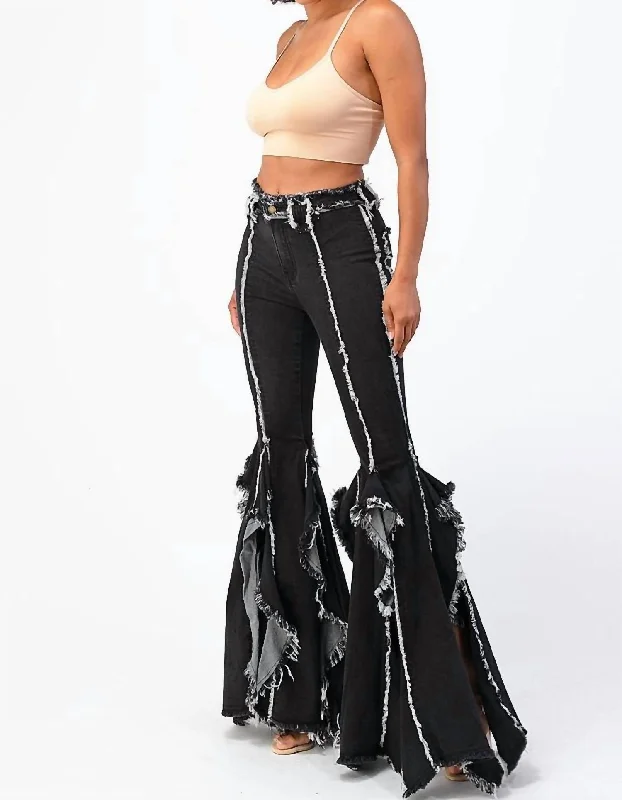 Flare Bell Bottom Pant In Black