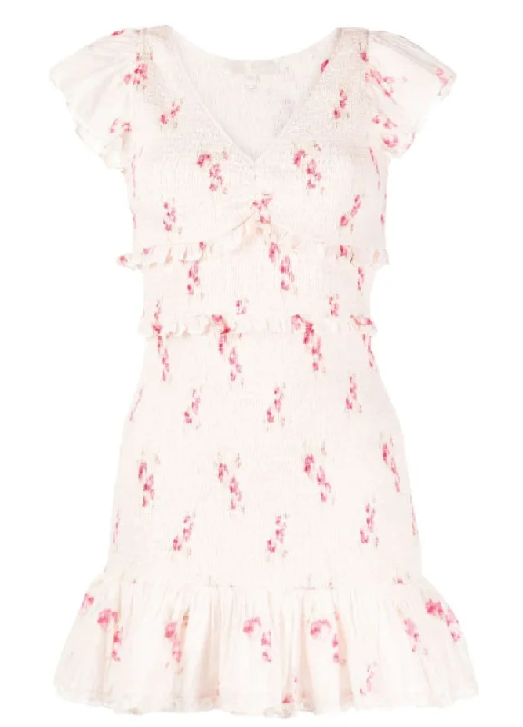 Classic Appeal Love Shack Fancy Women V-Neck Ruffle Short Sleeves Sonora Dress Berry Moment Classic Appeal Love Shack Fancy Women V-Neck Ruffle Short Sleeves Sonora Dress Berry Moment
