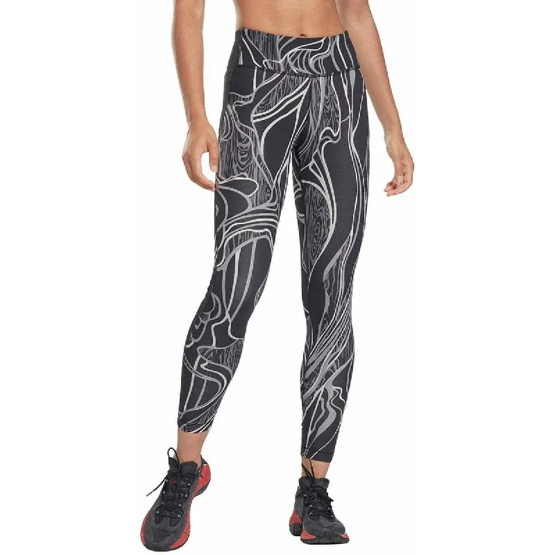 Reebok Lux Perform Mid Rise Womens Long Training Tights