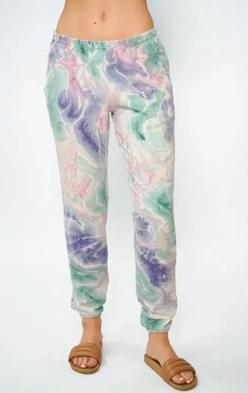 Women's Siesta Sweatpants In Lavender/ Jade