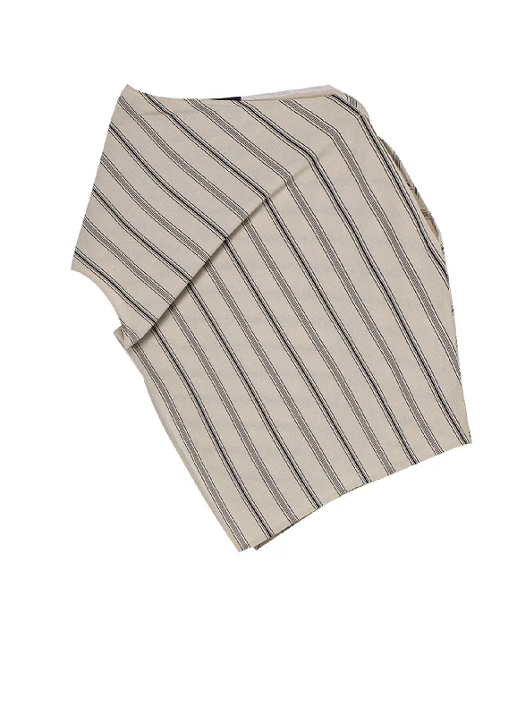 HARD TWISTED STRIPE CONVERTIBLE BLOUSE