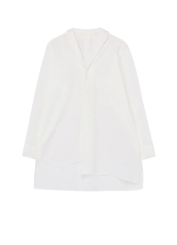 POWDER SNOW WASH COTTON ASYMMETRIC SHIRT