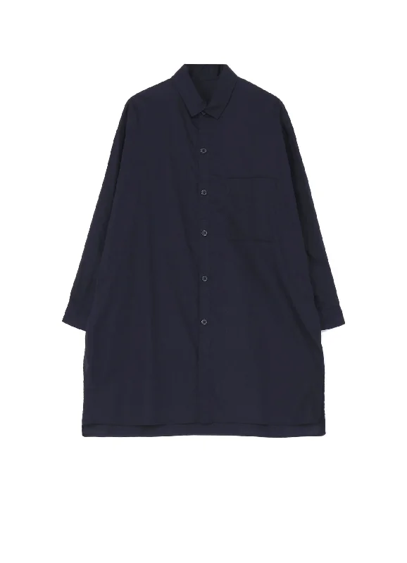 [Y's BORN PRODUCT] THIN COTTON TWILL OVERSIZED LONGSLEEVE SHIRT