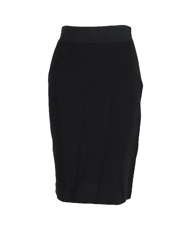 Diane Von Furstenberg Fitted Skirt in Black Cotton