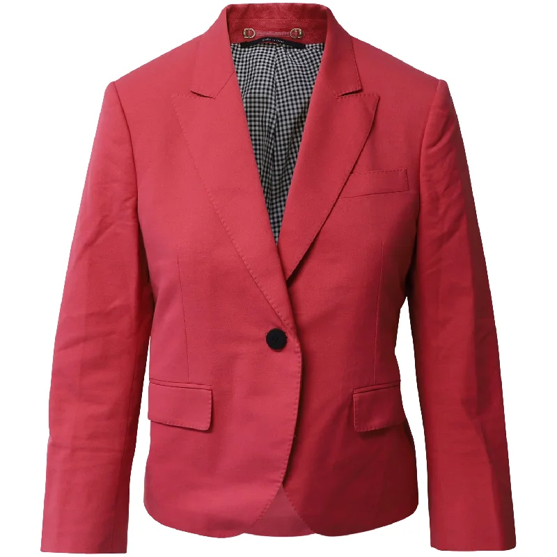 Gucci Single Breasted Blazer in Pink Cotton