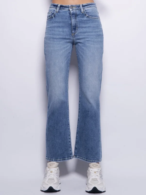 Jeans Slim Pam a Trombetta Blu