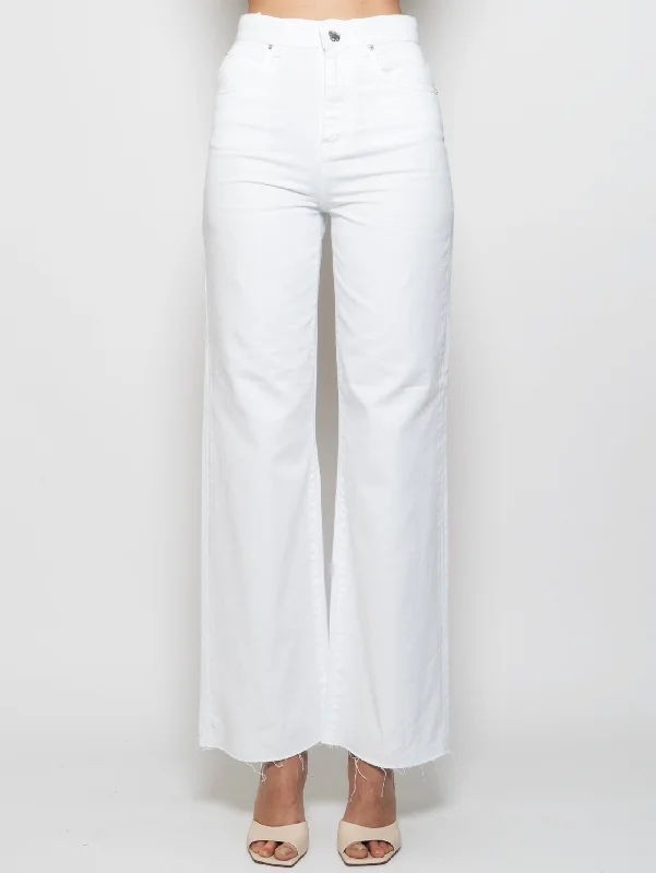 Jeans in Bull di Cotone Bianco