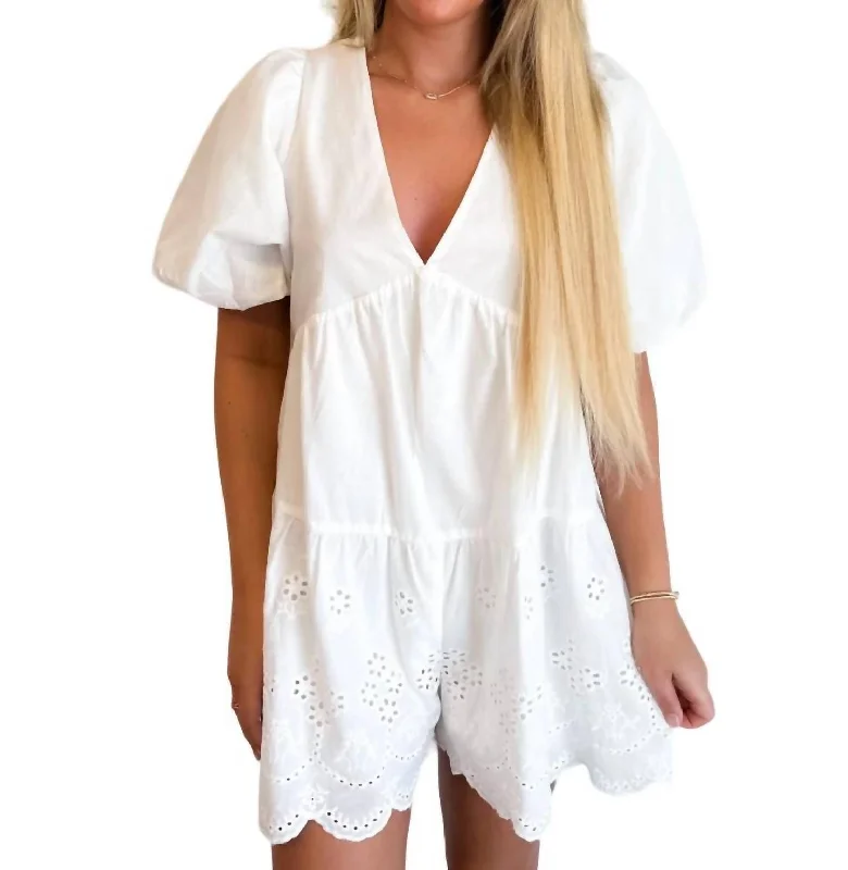 New Beginnings Romper In White