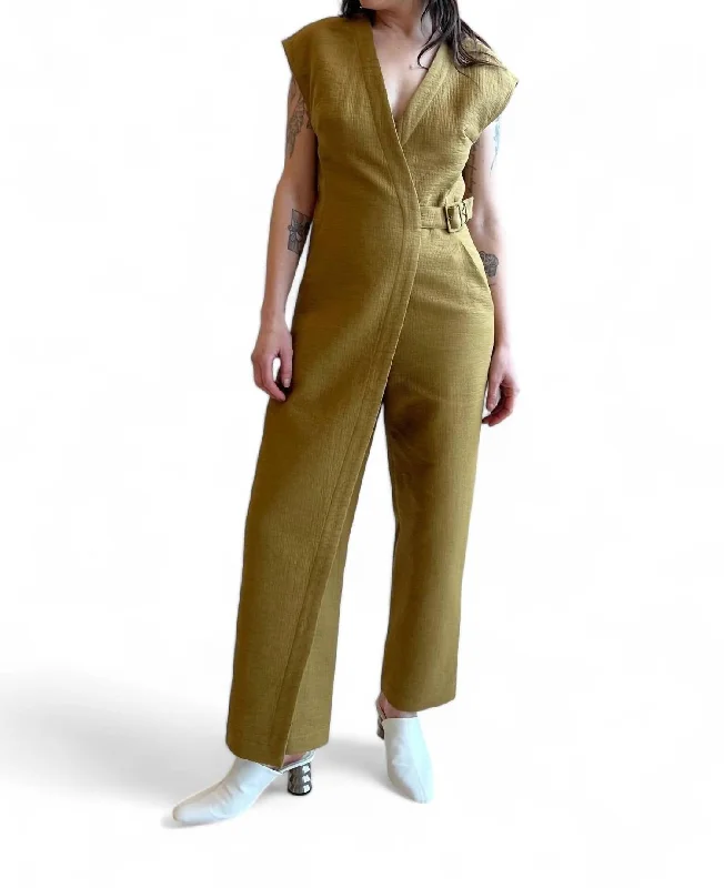 Steadfast Jumpsuit In Gold