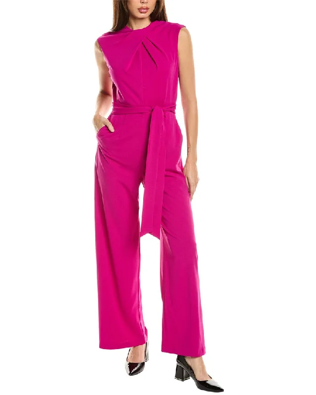 Tahari ASL Tie Waist Jumpsuit