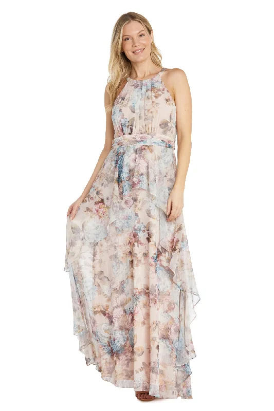 R&M Richards 1148P High Low Formal Floral Petite Dress