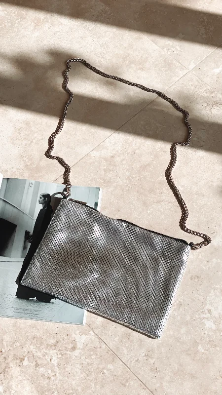 Chain Mesh Small Bag - Silver