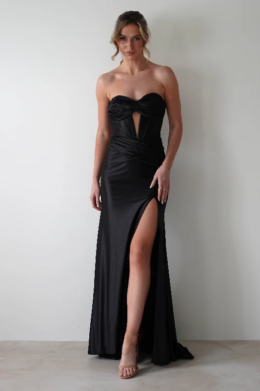 Karra Boducon Strapless Gown | Black