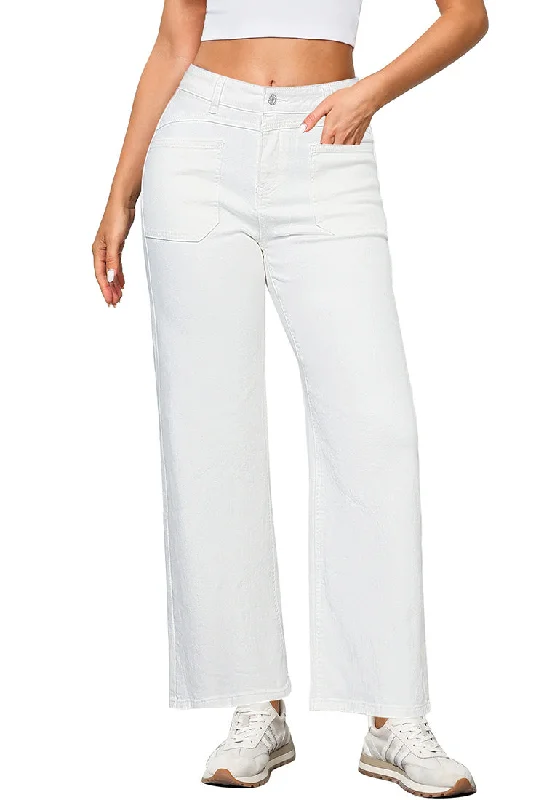 Cream White Irresistible Vintage Shaping All Season Original Fit Jean High Rise